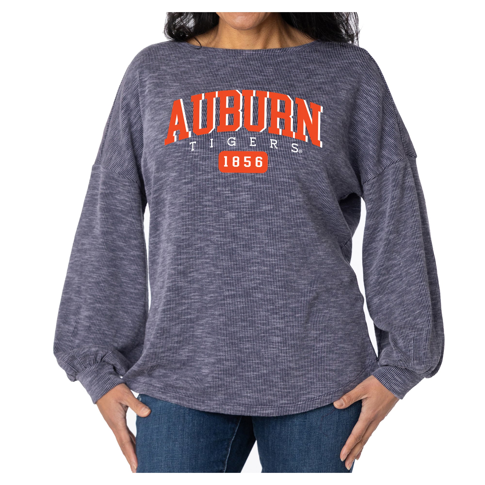 Flying Colors Apparel Auburn Tigers Women's Navy Josie Balloon Sleeve ...