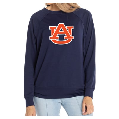 Auburn Tigers Flying Colors Apparel Women's Rylee Raglan Long Sleeve T-Shirt - Navy
