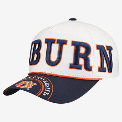  Auburn Tigers Gameday Social Women's Five-Panel Rope Away Adjustable Hat - White/Navy