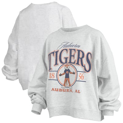 Auburn Tigers Pressbox Women's Oversized Vinson Melange Janise Sweatshirt - Heather Gray
