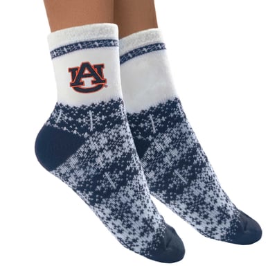 Auburn Tigers ZooZatz Women's Fuzzy Holiday Crew Socks