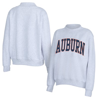Auburn Tigers ZooZatz Women's Team Arch Mock Neck Sweatshirt - Gray