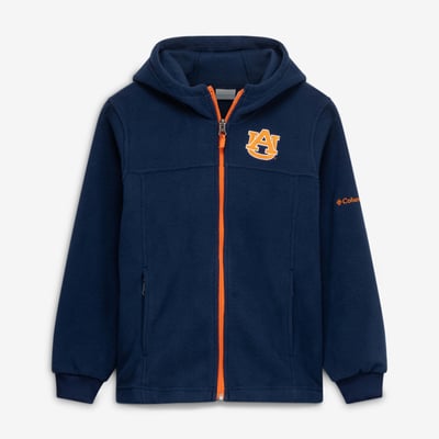  Auburn Tigers Columbia Youth Flanker Fleece Full-Zip Hoodie - Blue