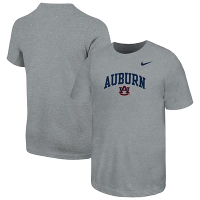  Auburn Tigers Nike Youth Arched Name Drop T-Shirt - Heather Gray