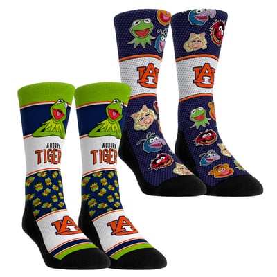  Auburn Tigers Rock Em Youth Muppets 2-Pack Crew Socks Set
