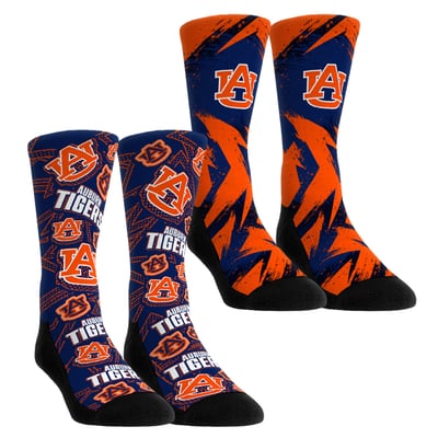  Auburn Tigers Rock Em Youth Game Day Two-Pack Crew Socks Set - Orange
