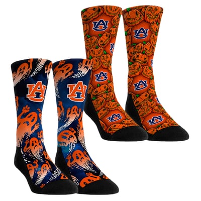  Auburn Tigers Rock Em Youth Halloween Crew Socks 2-Pack Set - Orange