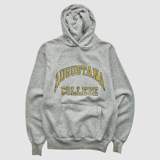 Augustana Vikings 80s Hooded Pullover Sweatshirt - Heather Gray - XS by Fanatics Real Vintage