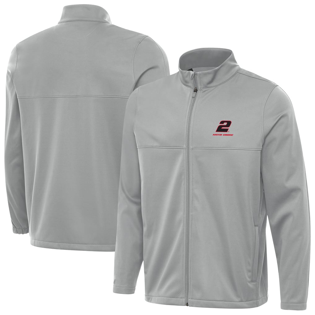 Austin Cindric Antigua Links 2 Full-Zip Golf Jacket - Gray