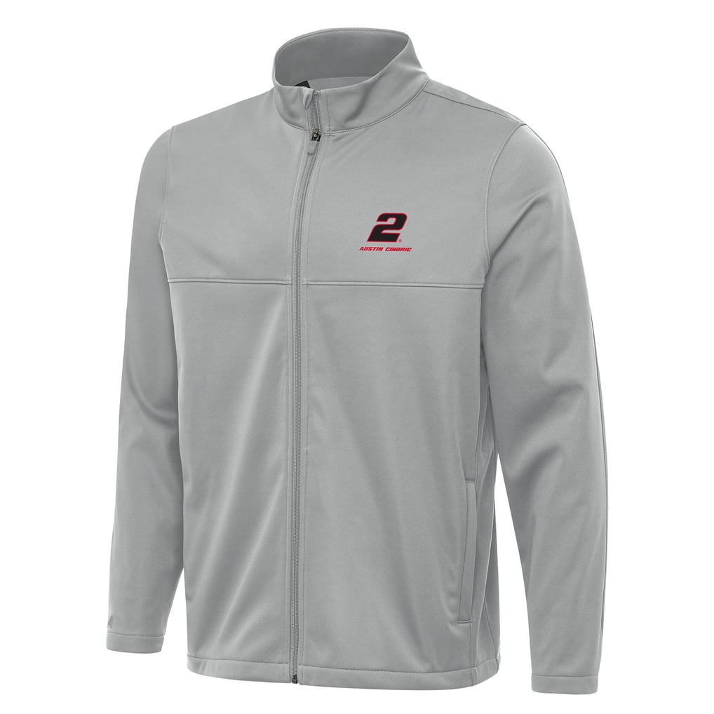 Austin Cindric Antigua Links 2 Full-Zip Golf Jacket - Gray