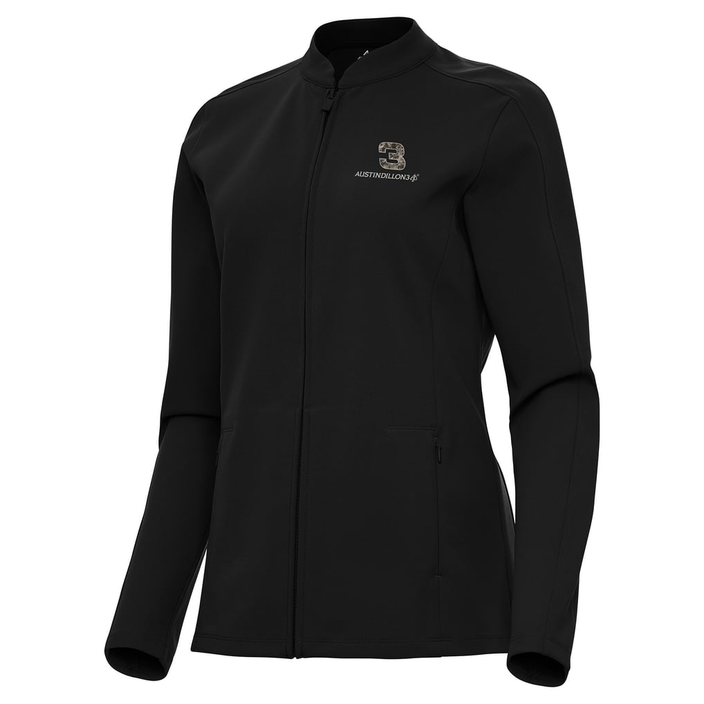  Austin Dillon Antigua Women's Regard Full-Zip Jacket - Black
