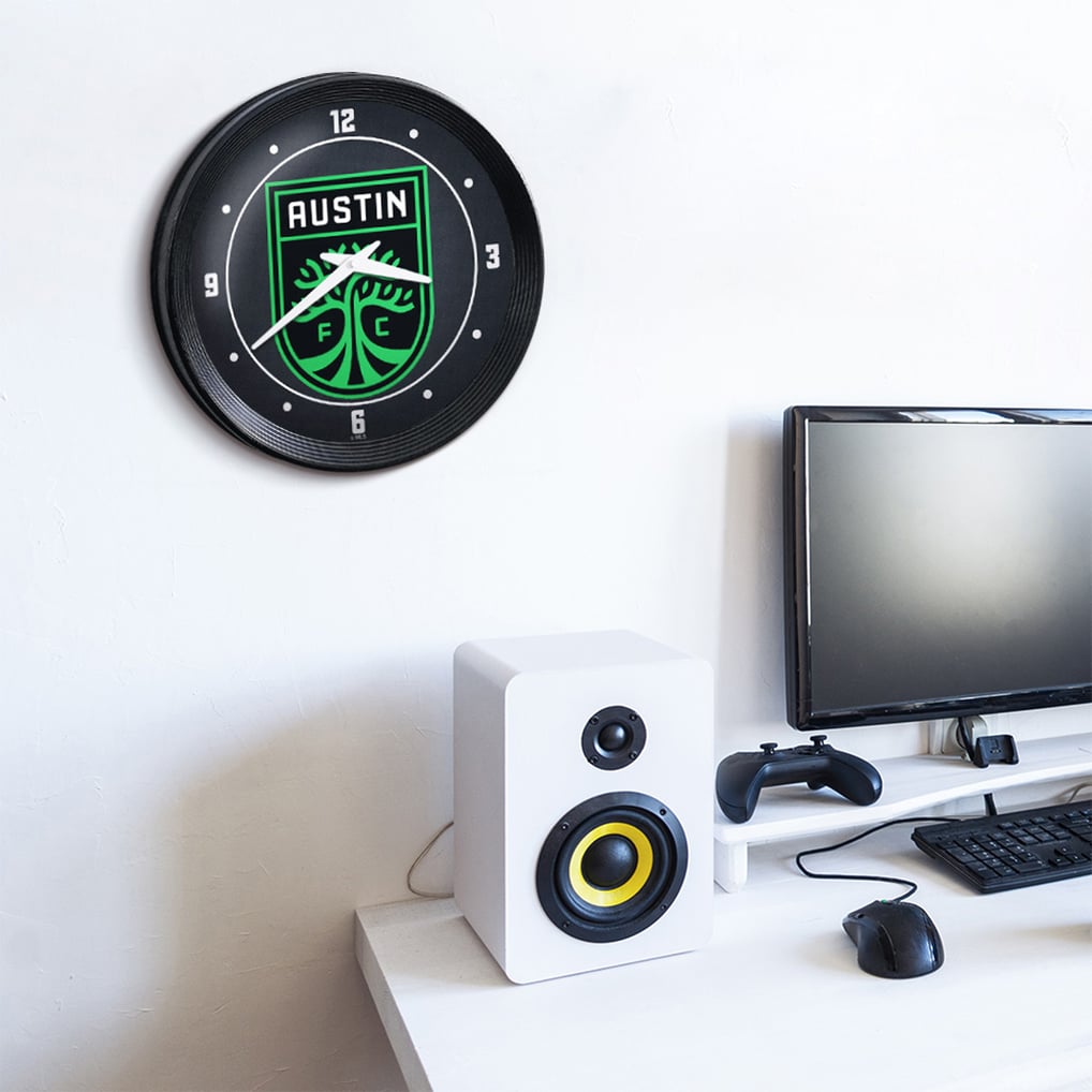 Austin FC 15" Ribbed Frame Wall Clock