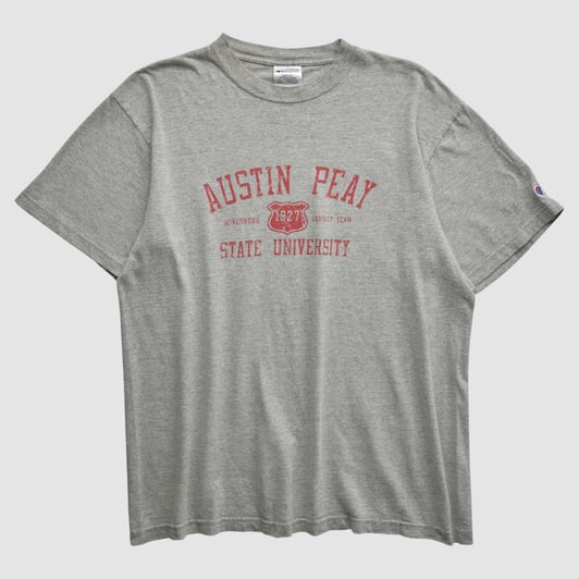 Austin Peay State University Champion 2000s T-shirt - Heather Gray - M by Fanatics Real Vintage