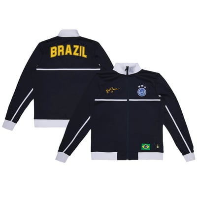 Ayrton Senna Formula 1 Brazil Full-Zip Track Jacket - Navy