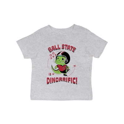 Ball State Cardinals Vive La Fete Infant Dinorrific T-Shirt - Gray