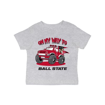 Ball State Cardinals Vive La Fete Infant On My Way T-Shirt - Gray