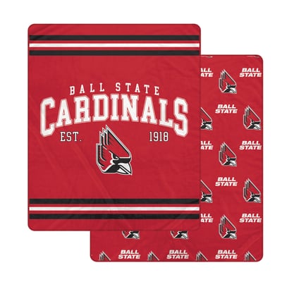 Ball State Cardinals Pegasus Legacy Arch Double-Sided 60" x 70" Blanket