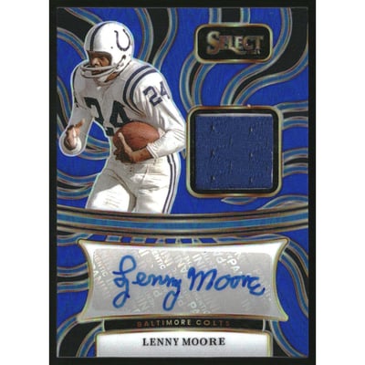 2024 Select Signature Memorabilia Prizm Blue #28 Lenny Moore/75