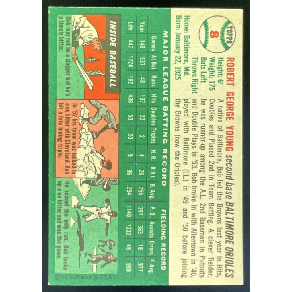 1954 Topps #8 Bobby Young