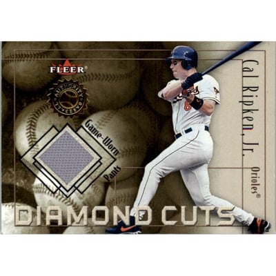 2001 Fleer Authority Diamond Cuts Memorabilia #83 Cal Ripken Pants/800