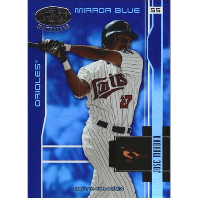 2003 Leaf Certified Materials Mirror Blue #102 Jose Morban