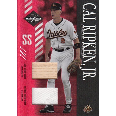 2003 Leaf Limited TNT #161 Cal Ripken Bat-Jsy