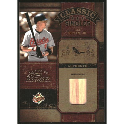 2004 Donruss Classics Classic Singles Bat #21 Cal Ripken/50