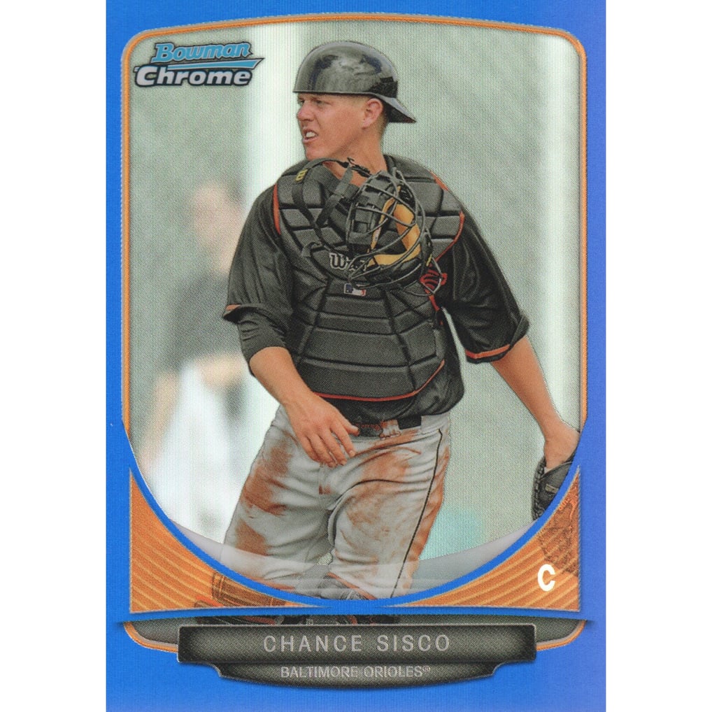 2013 Bowman Chrome Mini Blue Refractors #296 Chance Sisco
