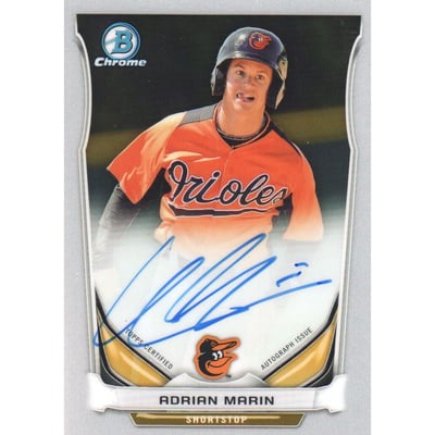 2014 Bowman Chrome Prospect Autographs #BCAPAMA Adrian Marin