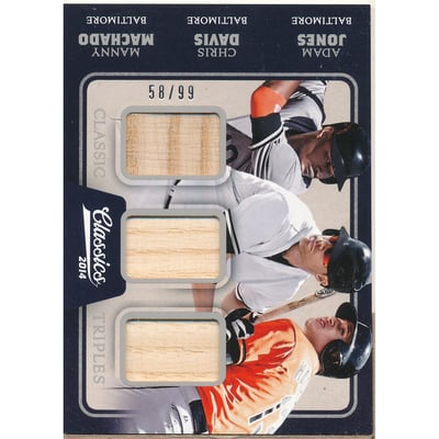 2014 Classics Classic Triples Bats #21 Adam Jones/Chris Davis/Manny Machado/99