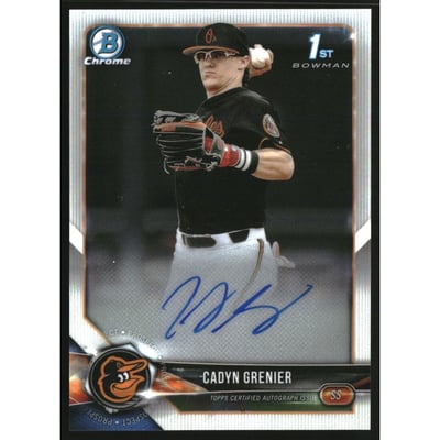 2018 Bowman Chrome Draft Autographs #CDACG Cadyn Grenier