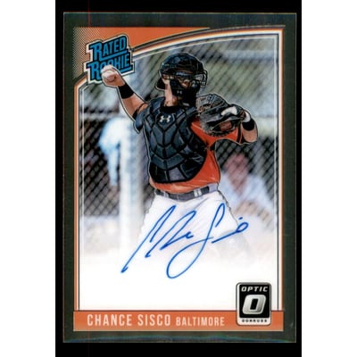 2018 Donruss Optic Rated Rookies Signatures #RRSCS Chance Sisco