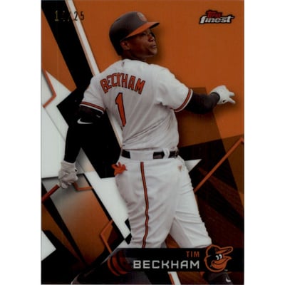 2018 Finest Orange Refractors #23 Tim Beckham