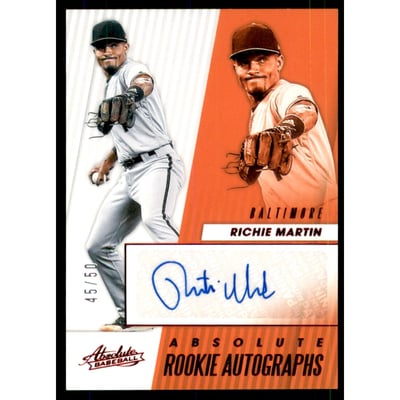 2019 Absolute Rookie Autographs Red #19 Richie Martin