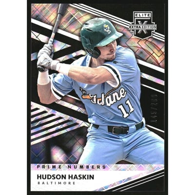 2020 Elite Extra Edition Signatures Prime Numbers A #39 Hudson Haskin/200