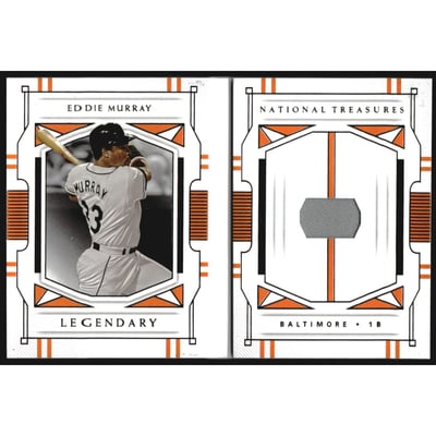 2021 Panini National Treasures Legendary Material Booklets #16 Eddie Murray/49