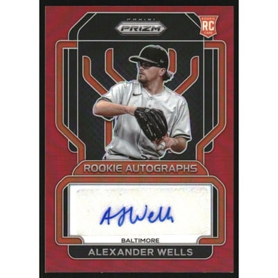2022 Panini Prizm Rookie Autographs Prizms Red #82 Alexander Wells