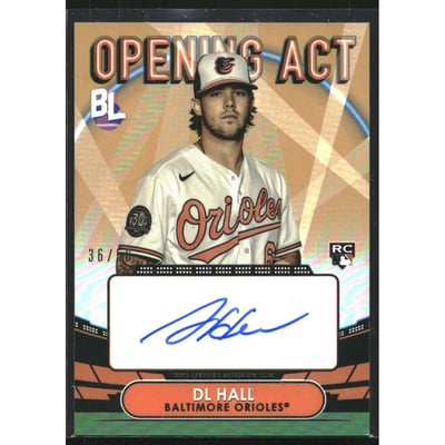 2023 Topps Big League Opening Act Autographs Gold #OAADH DL Hall