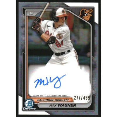 2024 Bowman Chrome Prospect Autographs Refractors #CPAMW Max Wagner