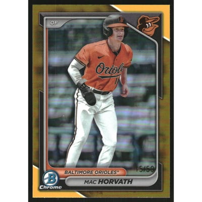 2024 Bowman Chrome Prospects Gold Refractors #BCP6 Mac Horvath