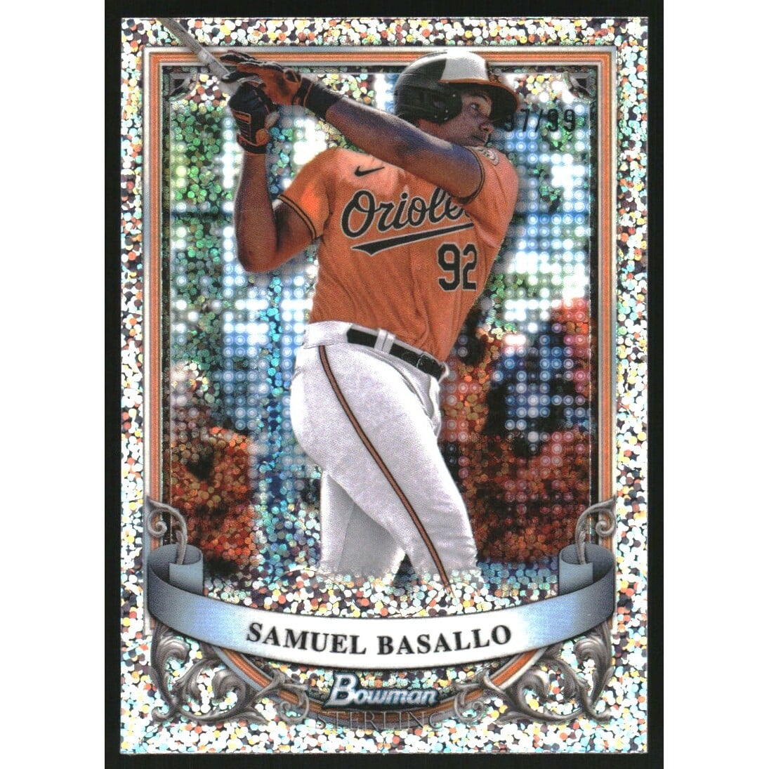 2024 Bowman Sterling Prospects Speckle Refractors #BSP3 Samuel Basallo