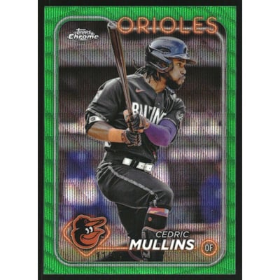 2024 Topps Chrome Green Wave Refractors #82 Cedric Mullins