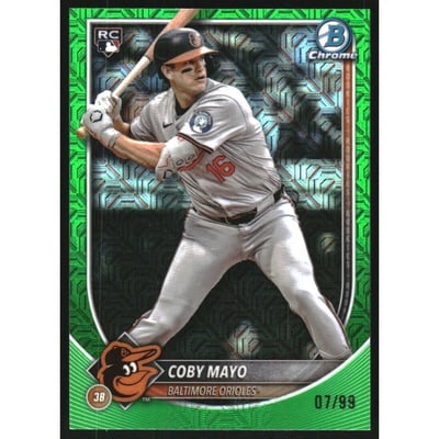 2025 Bowman Chrome Mega Box Green Refractors #83 Coby Mayo