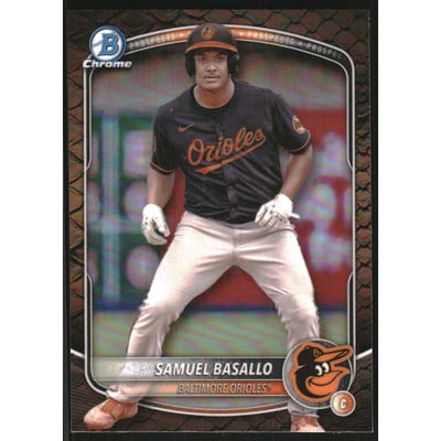 2025 Bowman Chrome Prospects Reptilian Refractors #BCP109 Samuel Basallo