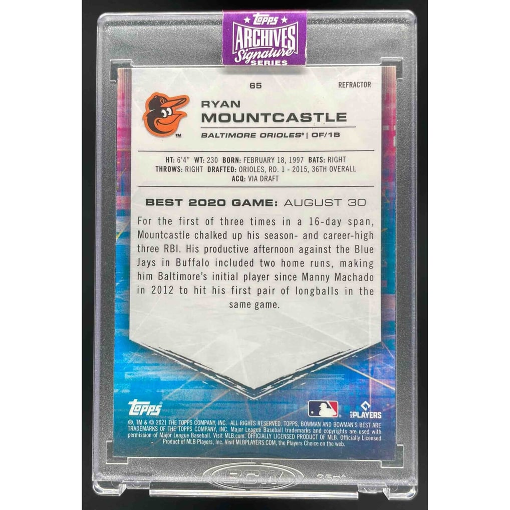 2025 Topps Archives Signature Series Autograph Ryan Mountcastle 