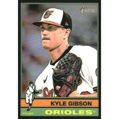 2025 Topps Heritage Chrome Black Refractors #699 Kyle Gibson
