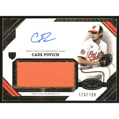 2025 Topps Tier One Jumbo Relic Autographs #AJRCP Cade Povich