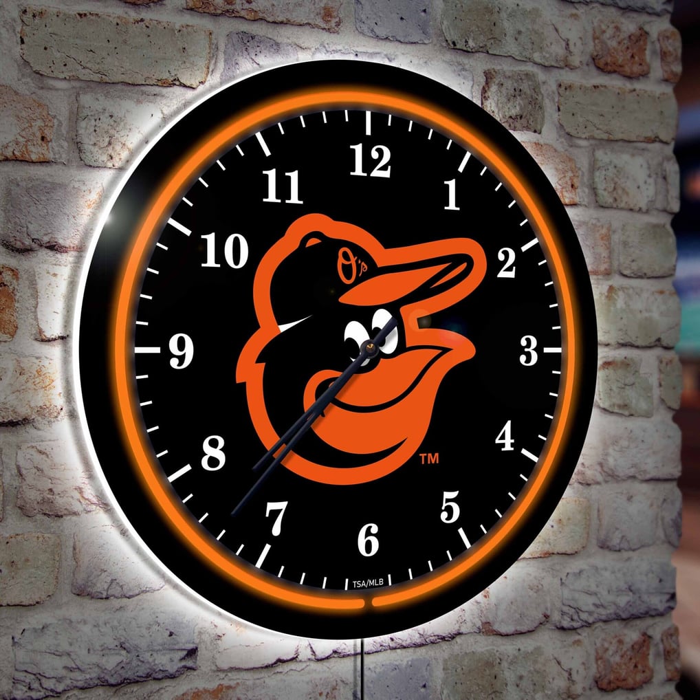 Baltimore Orioles 18" Lighted Round LED Wall Clock