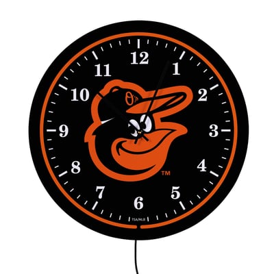 Baltimore Orioles 18" Lighted Round LED Wall Clock