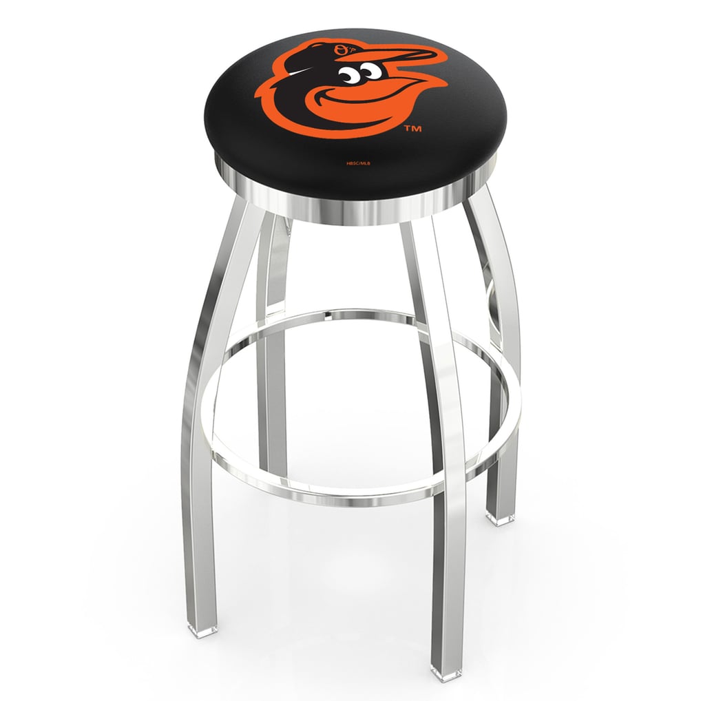 Baltimore Orioles 25" Chrome Swivel Counter Stool
